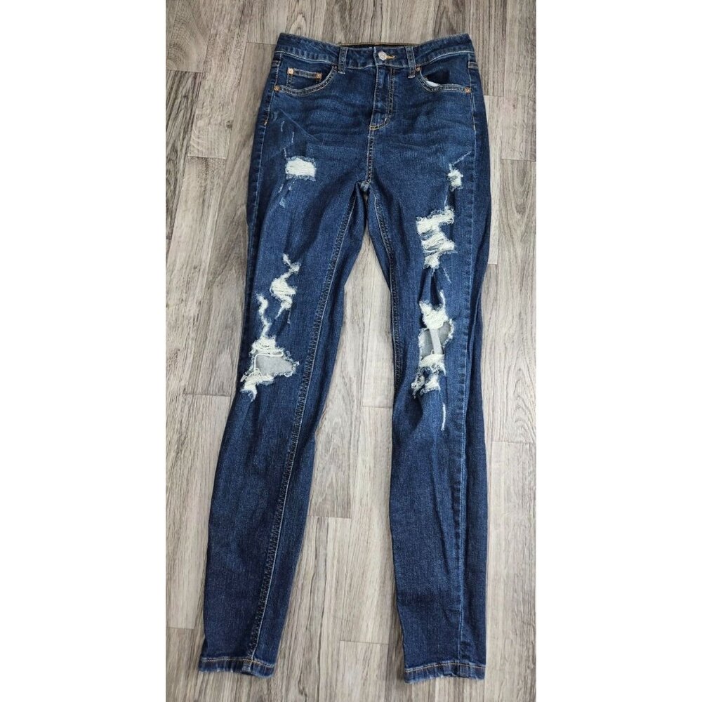 (3/$35) Wild Fable Womens Size 6 Pockets High Rise Skinny Distressed Blue‎ Jeans